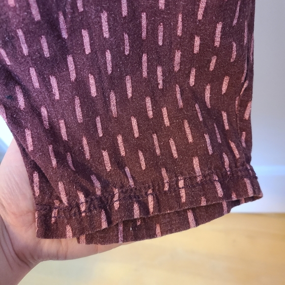 Old Navy Boho Linen Pants Tie Waist Maroon Plus Size XXL - Picture 6 of 8